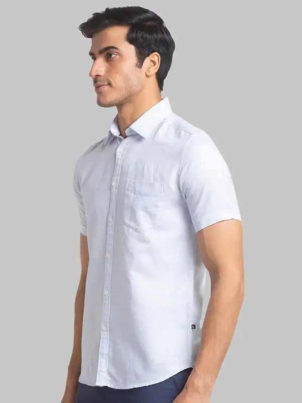 Men Slim Fit Blue Shirt