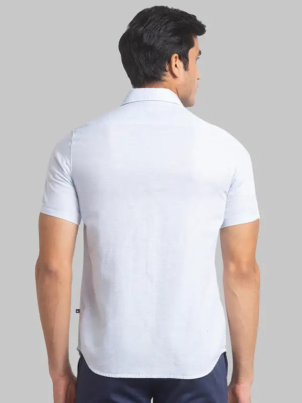 Men Slim Fit Blue Shirt