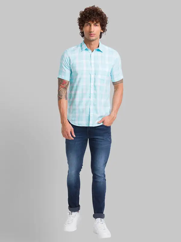 Men Slim Fit Red Shirt