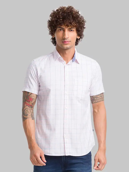 Men Slim Fit Yellow Shirt