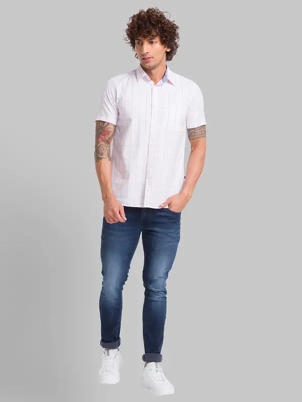 Men Slim Fit Yellow Shirt