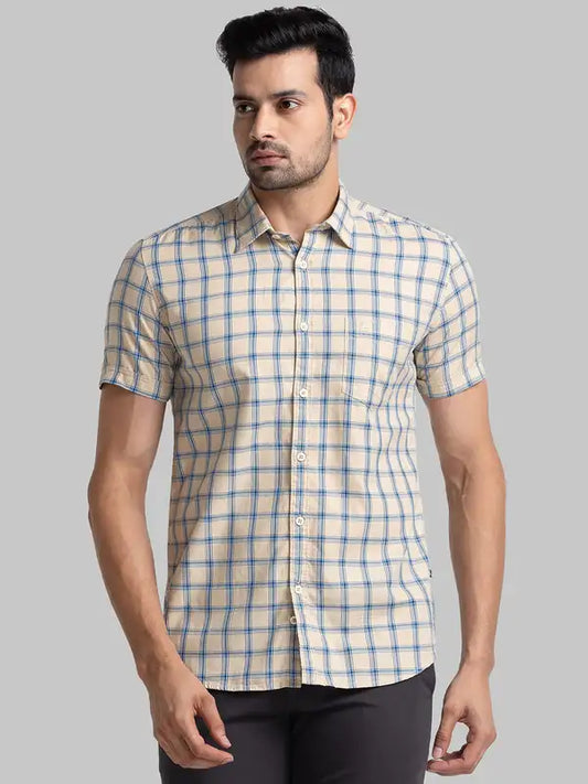 Men Slim Fit Green Shirt