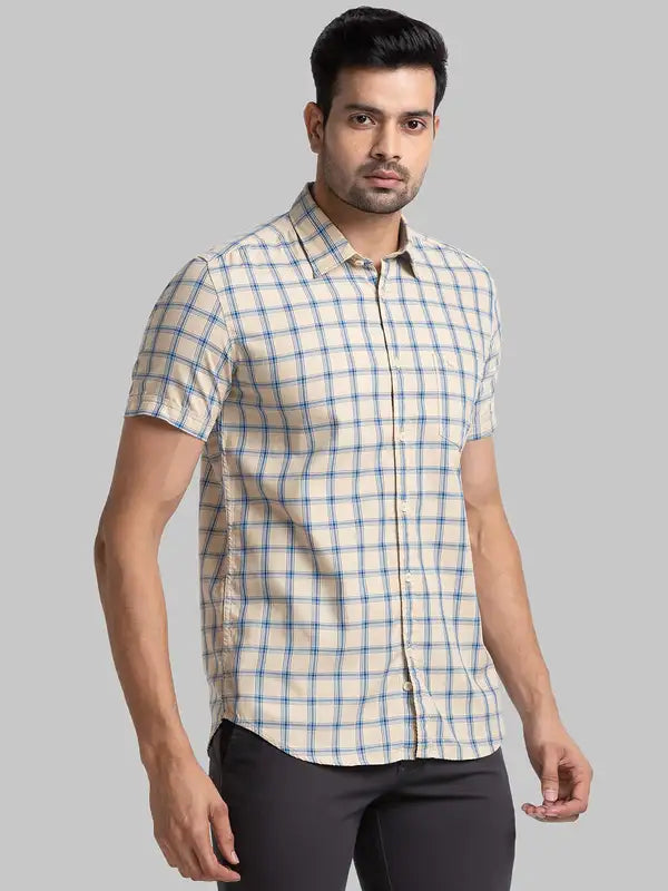 Men Slim Fit Green Shirt