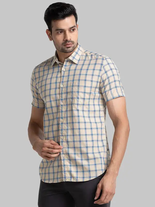 Men Slim Fit Green Shirt