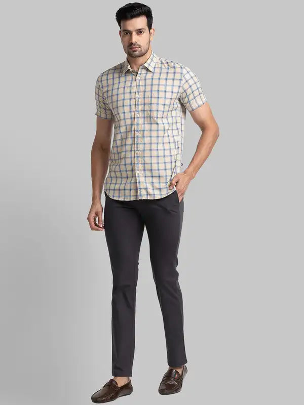 Men Slim Fit Green Shirt