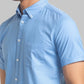 Parx Men Blue Print Slim Fit Cotton Half Sleeve Shirts