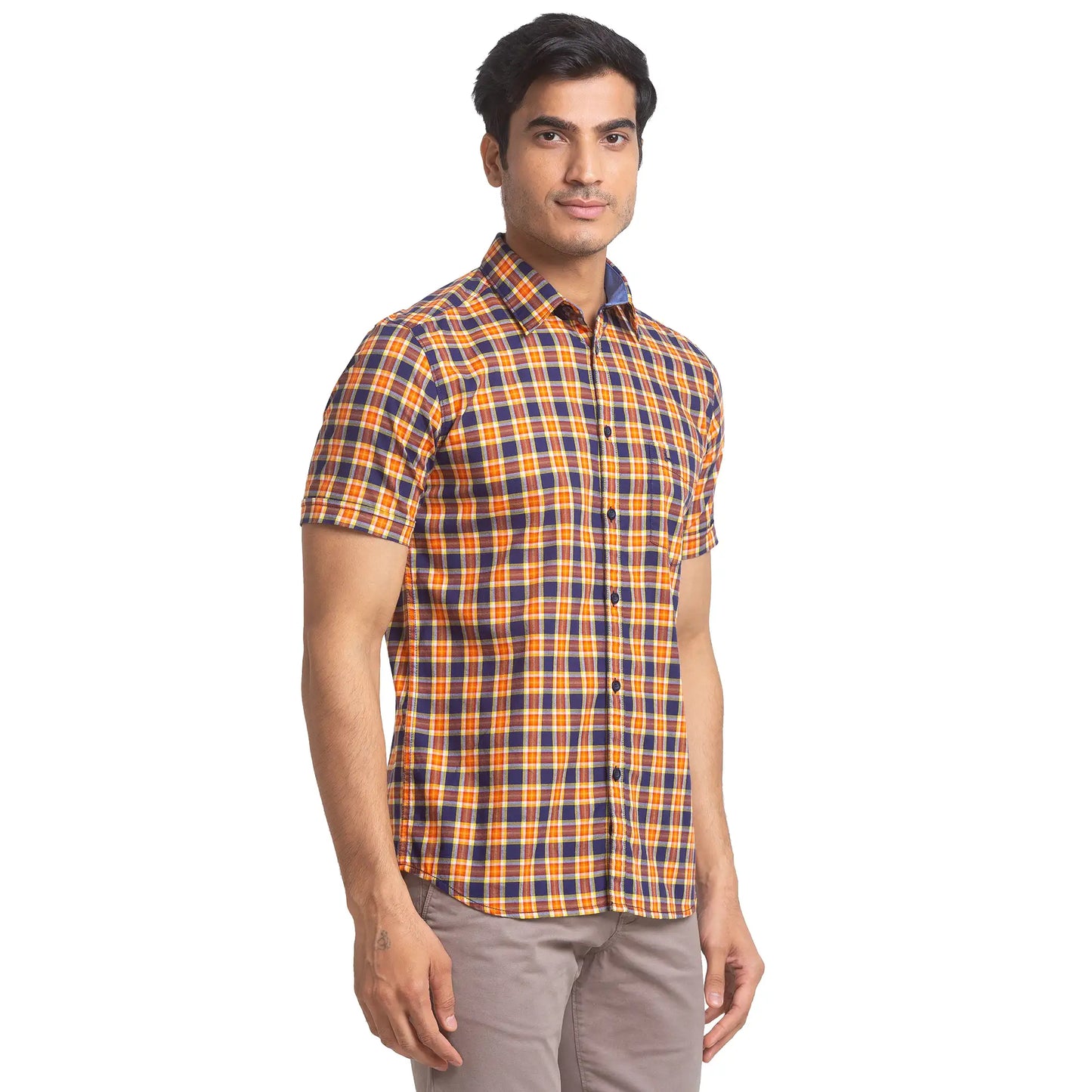 Men Slim Fit White Shirt
