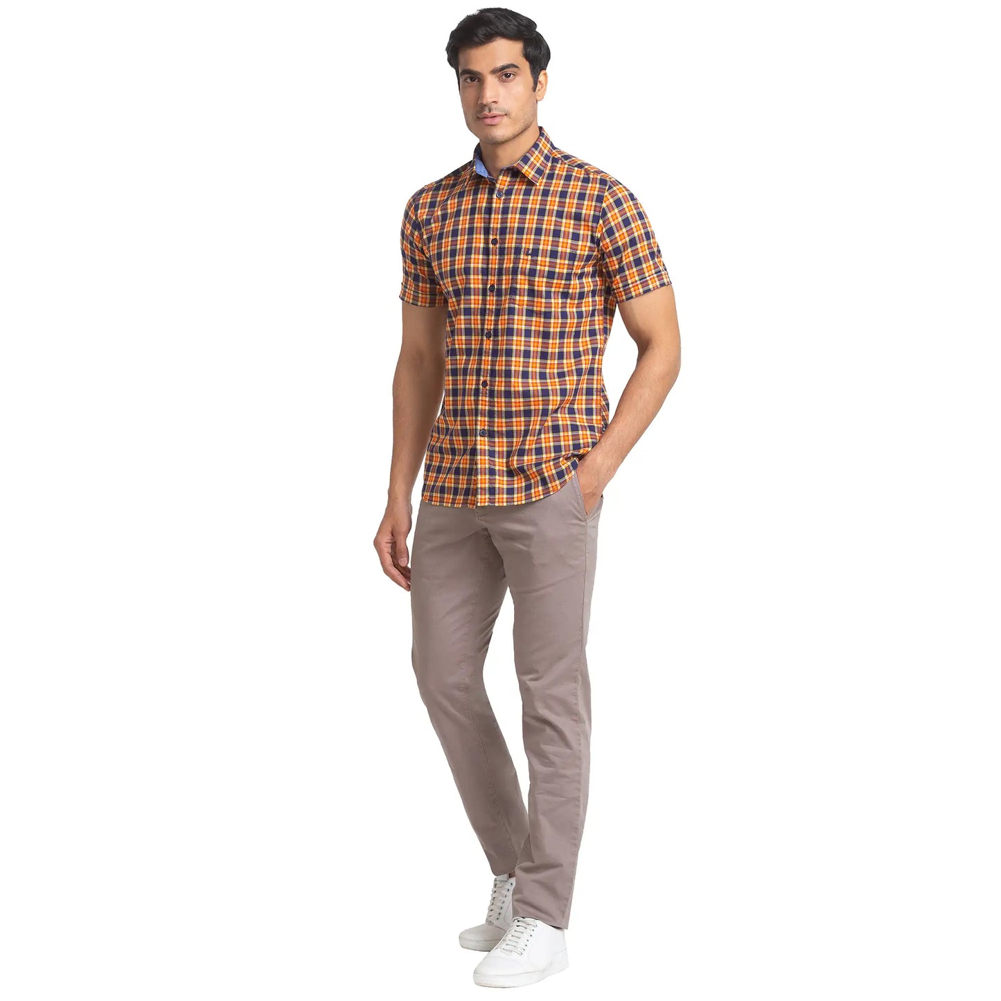 Men Slim Fit White Shirt