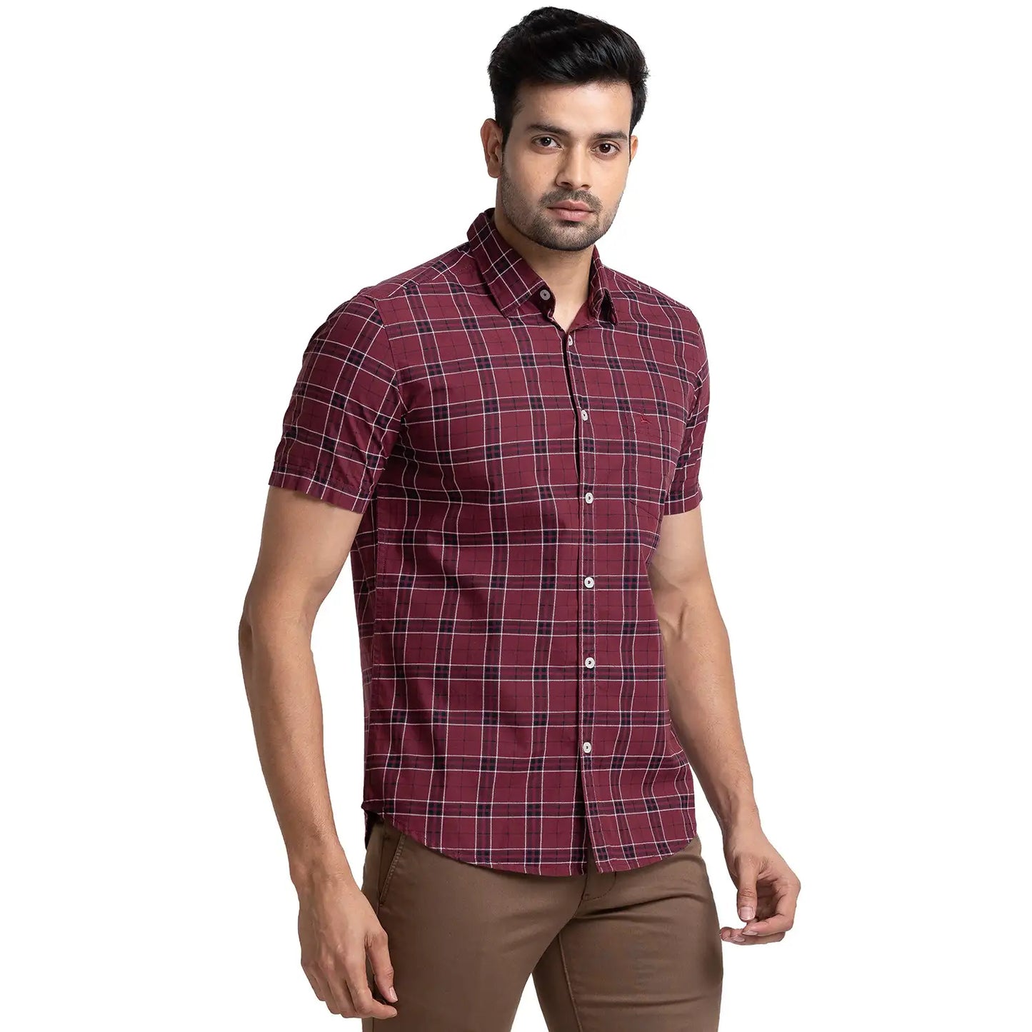 Men Slim Fit Green Shirt