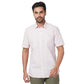 Parx Men Green Print Slim Fit Cotton Half Sleeve Cutaway Collar Shirt