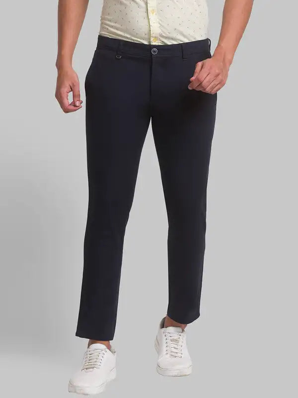 Men Super Slim Fit Black Trouser