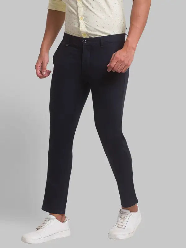 Men Super Slim Fit Black Trouser