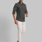 Men Super Slim Fit Grey Chinos & Trouser