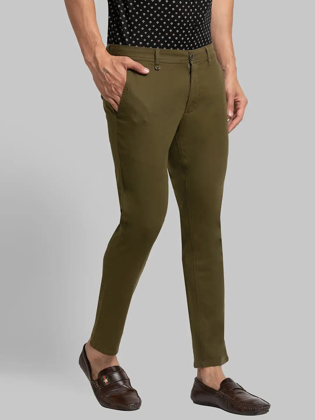 Men Super Slim Fit Blue Trouser