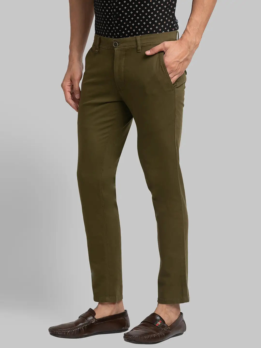 Men Super Slim Fit Blue Trouser