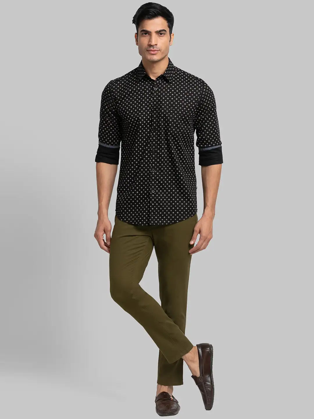 Men Super Slim Fit Blue Trouser