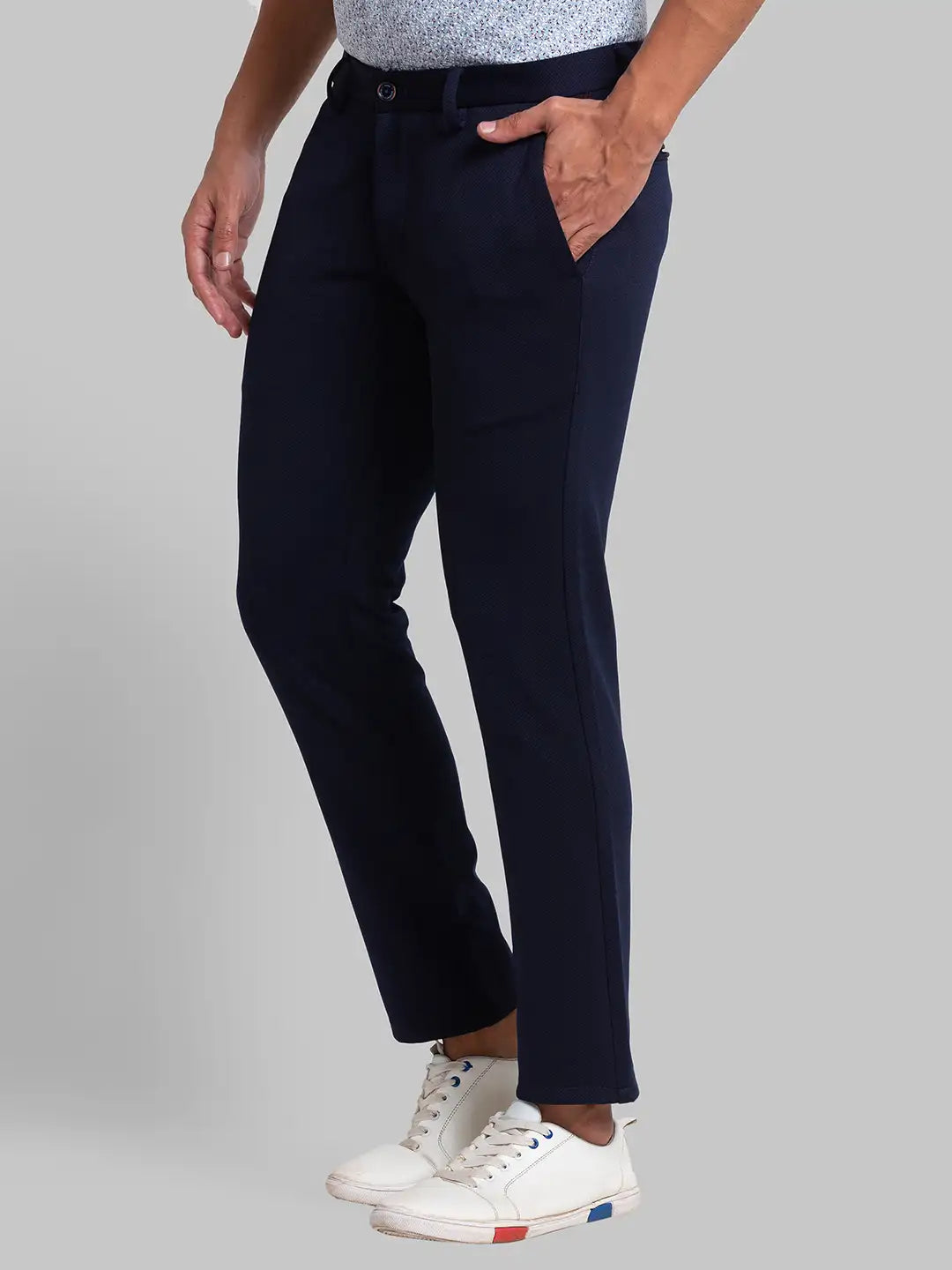 Men Super Slim Fit Black Trouser