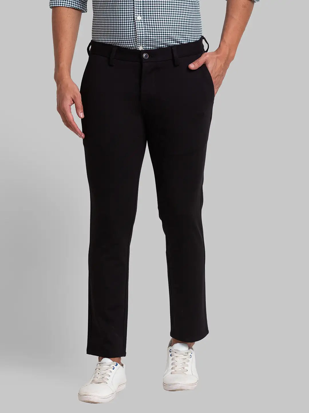 Men Super Slim Fit Brown Trouser
