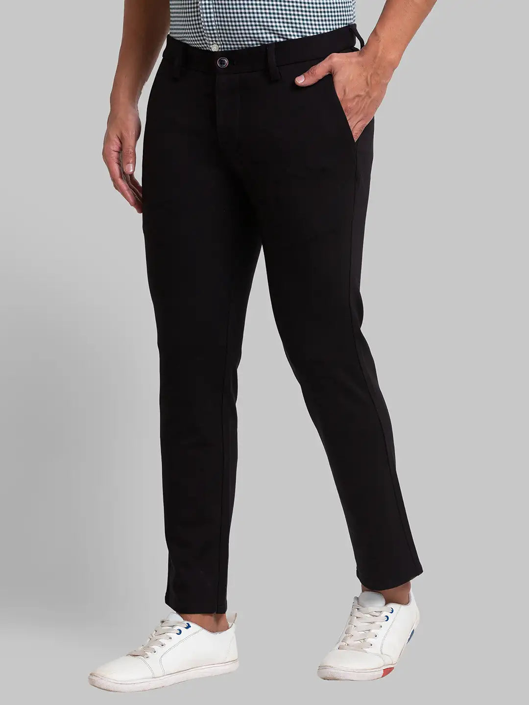 Men Super Slim Fit Brown Trouser