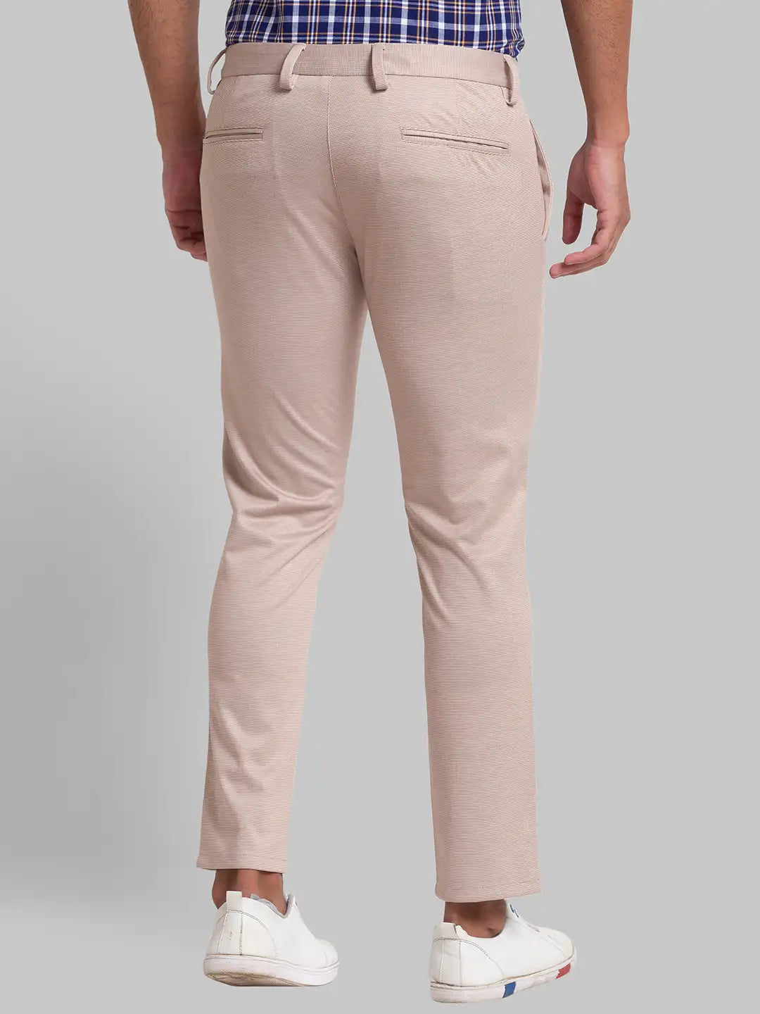 Men Tapered Fit Fawn Trouser