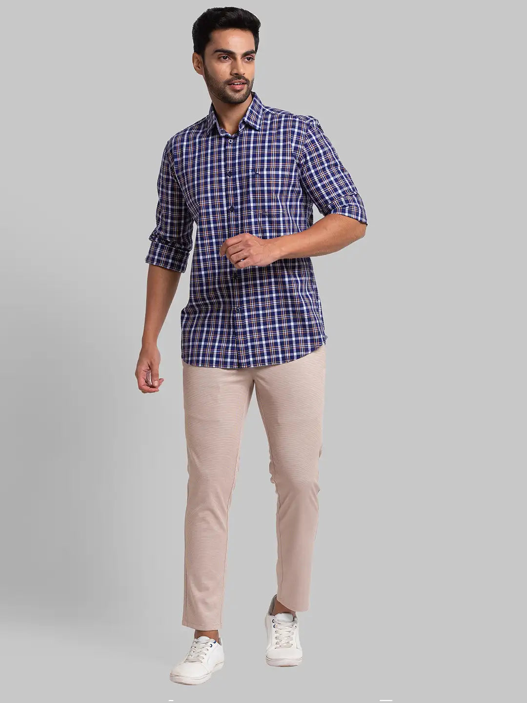 Men Tapered Fit Fawn Trouser