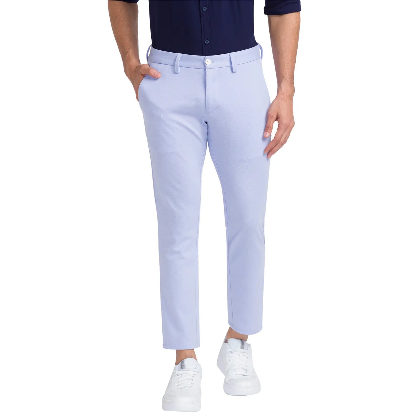 Men Regular Fit White Shorts