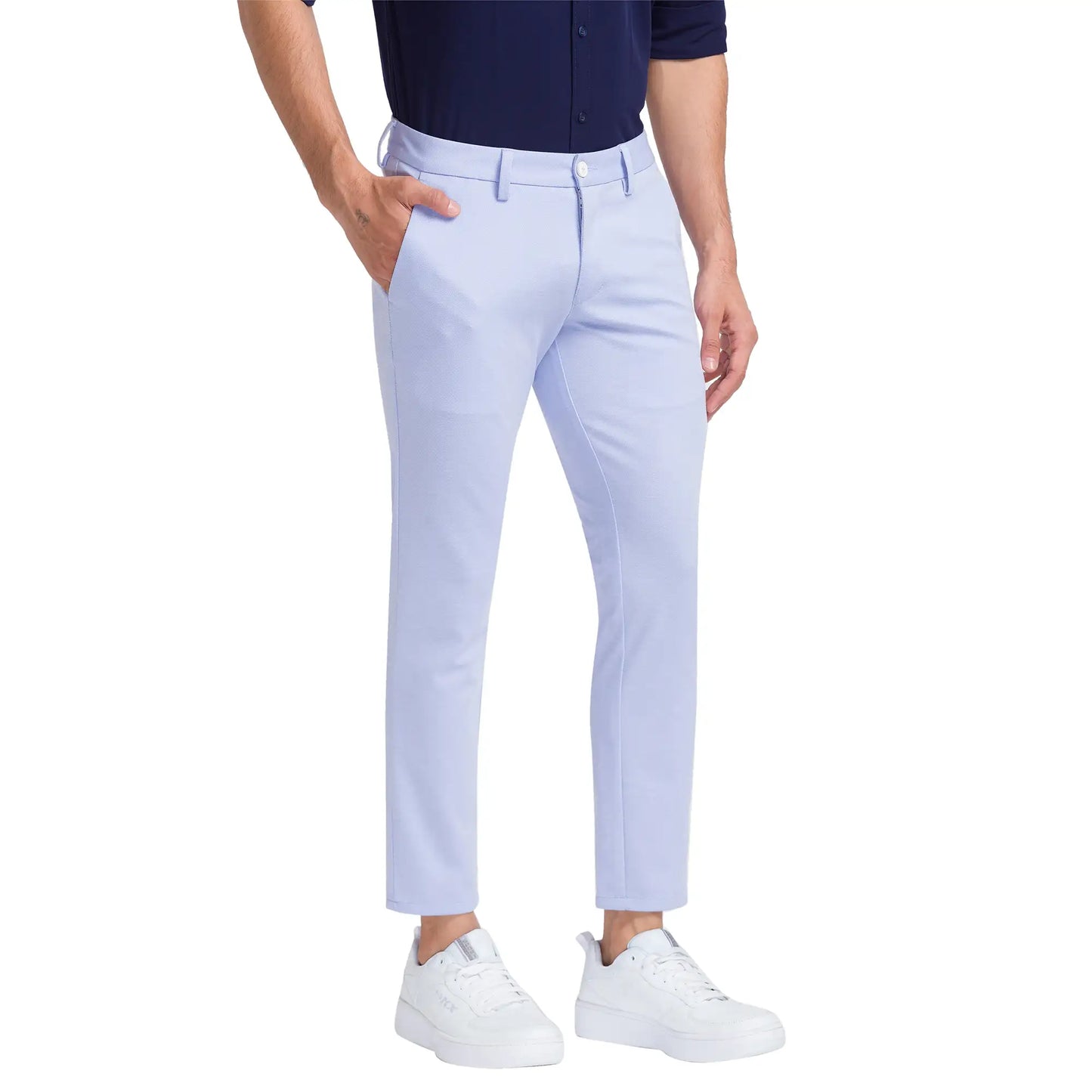 Men Regular Fit White Shorts