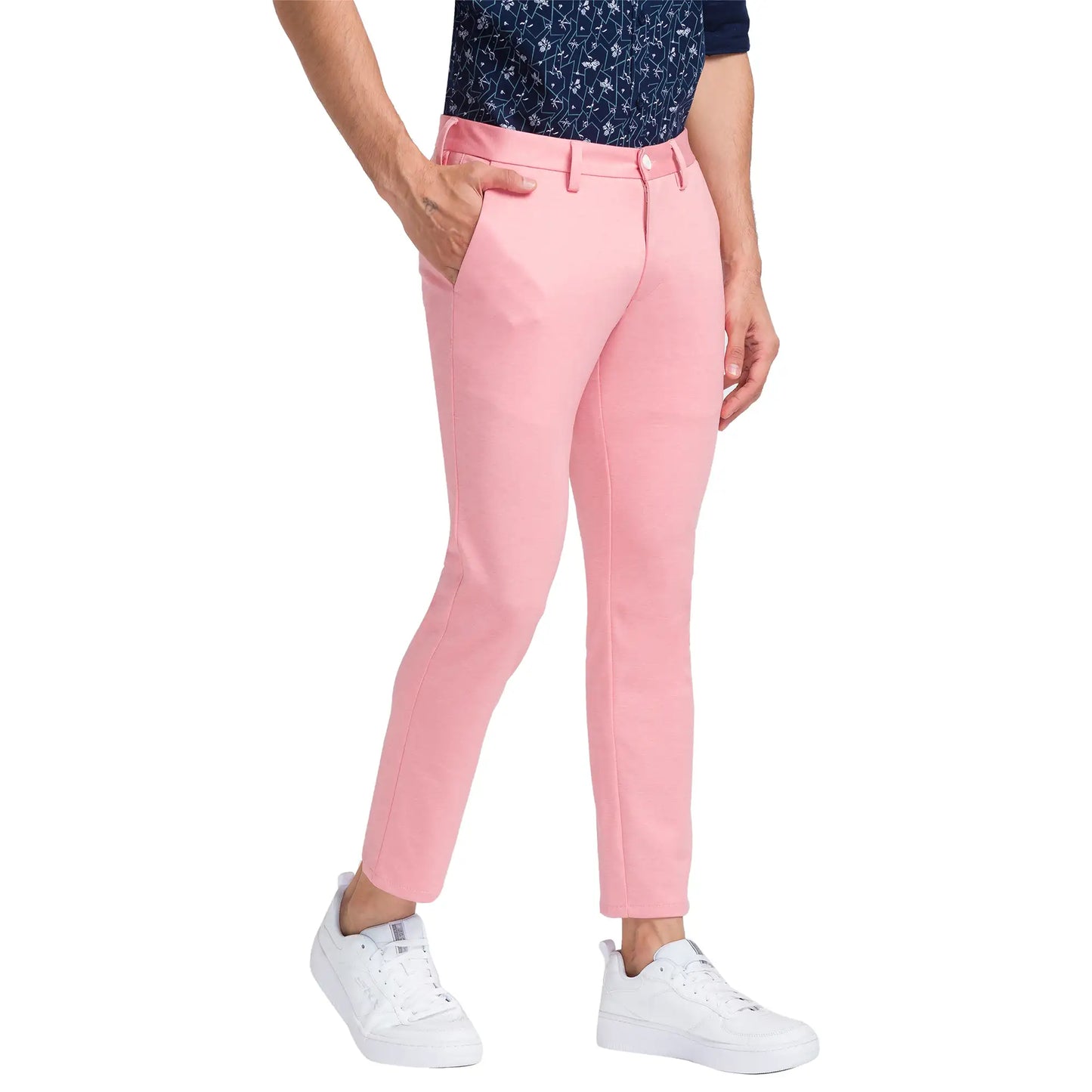 Men Slim Fit Green Trouser