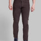 Men Tapered Fit Dark Brown Trouser