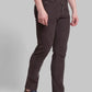 Men Tapered Fit Dark Brown Trouser