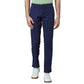 Parx Men Khaki Solid Low Rise Tapered Fit Cotton Blend Trouser
