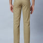 Parx Men Black Solid Low Rise Tapered Fit Cotton Blend Trouser