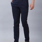 Parx Men Black Low Rise Tapered Fit Solid Cotton Blend Trousers