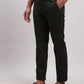 Parx Men Brown Tapered Fit Solid Cotton Spandex Trouser