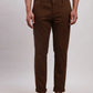 Parx Men Green Tapered Fit Solid Cotton Spandex Trouser