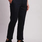 Parx Men Grey Low Rise Tapered Fit Solid Cotton Blend Trousers