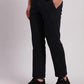 Parx Men Grey Low Rise Tapered Fit Solid Cotton Blend Trousers