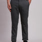 Parx Men Black Low Rise Tapered Fit Solid Cotton Blend Trousers