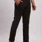 Parx Men Blue Tapered Fit Solid Cotton Spandex Trouser