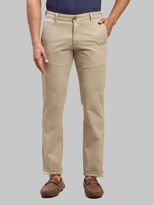 Men Regular Fit Blue Trouser