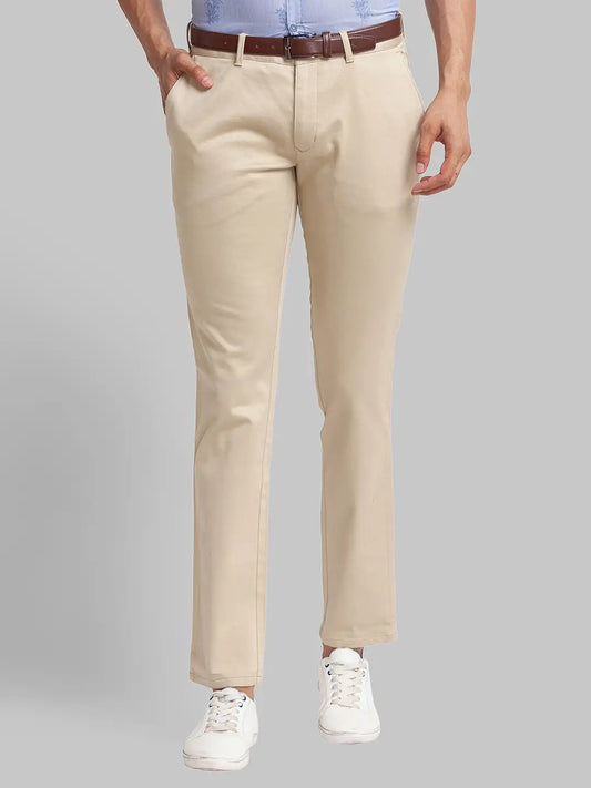 Men Red Super Slim Fit Rfd Overdyed Cotton Blend   Trouser
