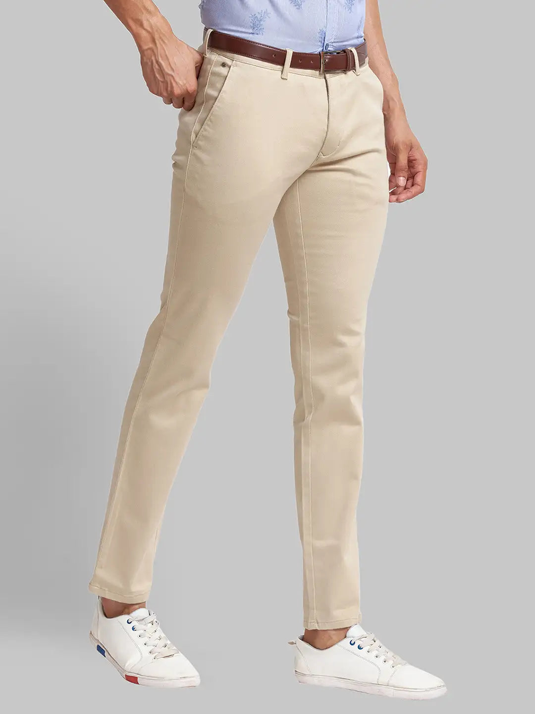 Men Red Super Slim Fit Rfd Overdyed Cotton Blend   Trouser