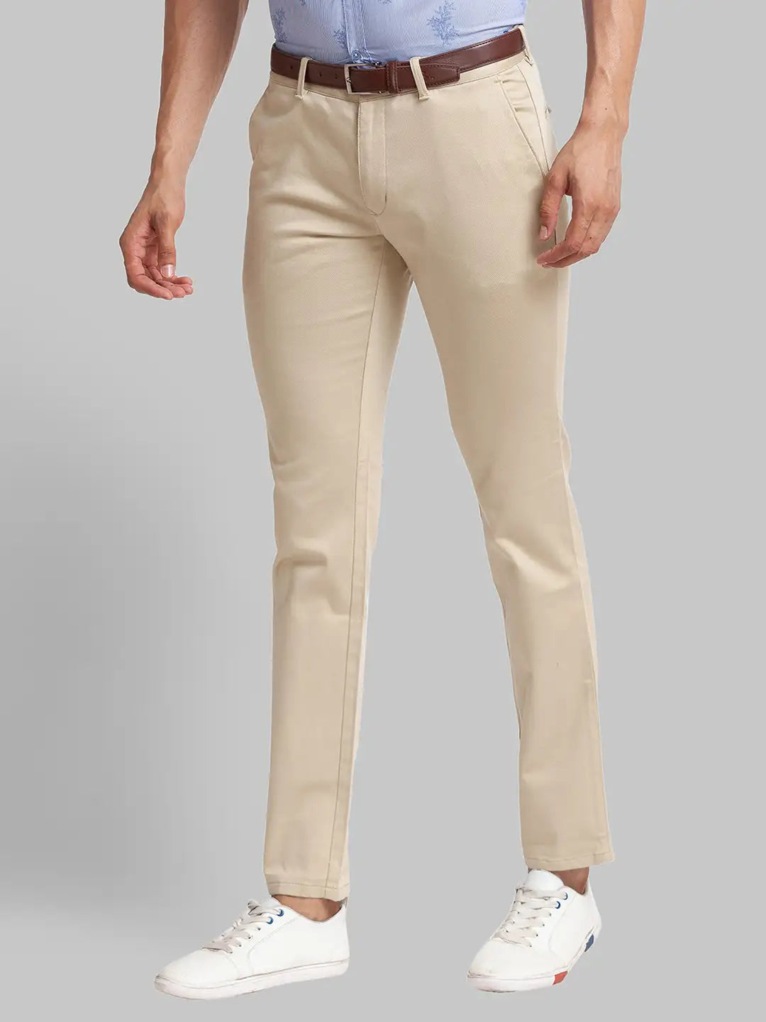 Men Red Super Slim Fit Rfd Overdyed Cotton Blend   Trouser