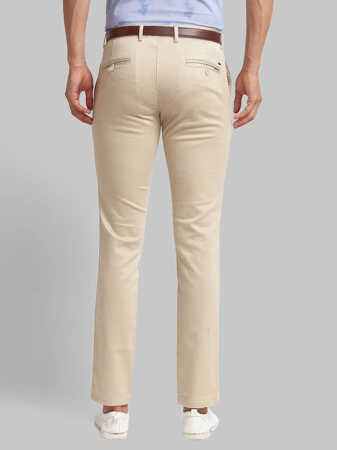 Men Red Super Slim Fit Rfd Overdyed Cotton Blend   Trouser