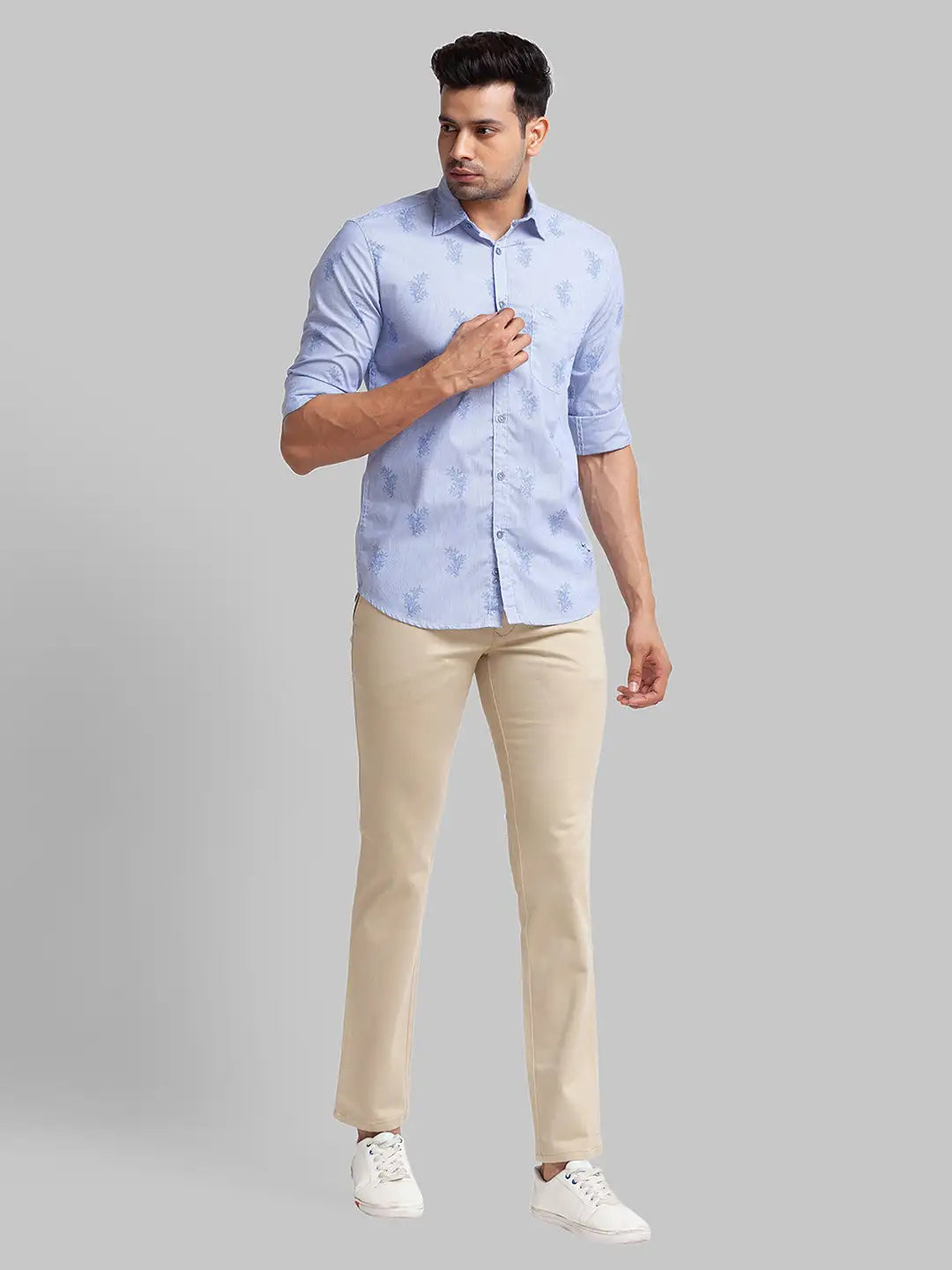 Men Red Super Slim Fit Rfd Overdyed Cotton Blend   Trouser