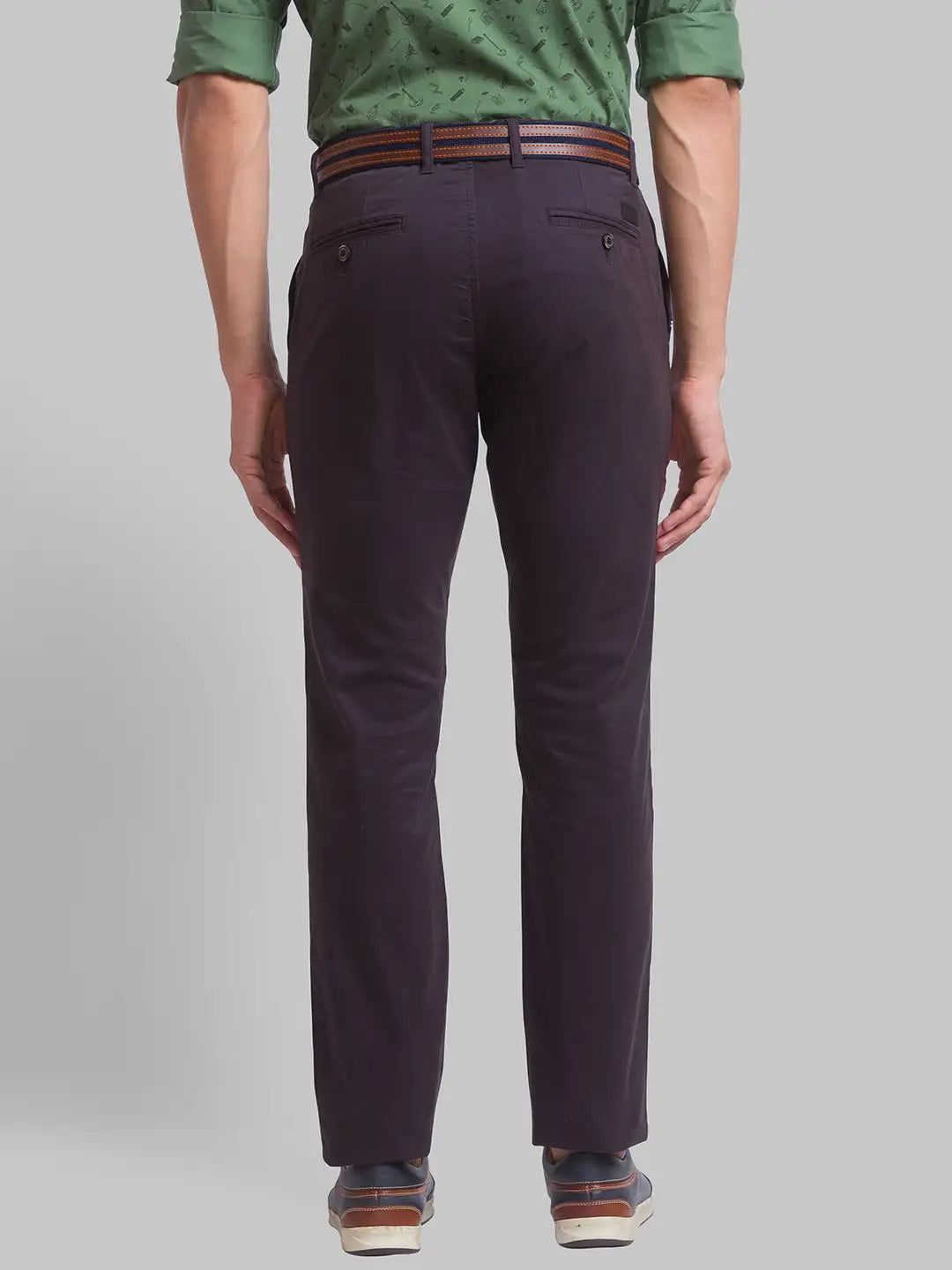 Men Regular Fit Blue Chinos