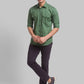 Men Regular Fit Blue Chinos