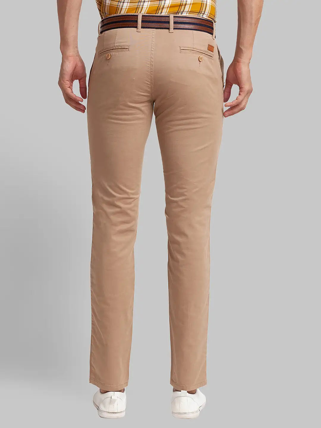Men Tapered Fit Green Chinos & Trouser