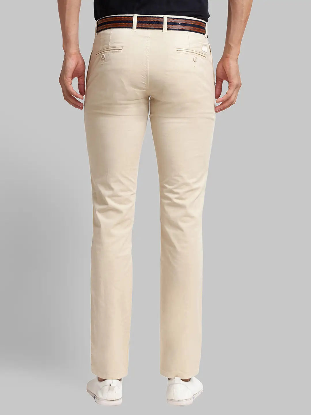 Men Regular Fit Light Fawn Chinos & Trouser
