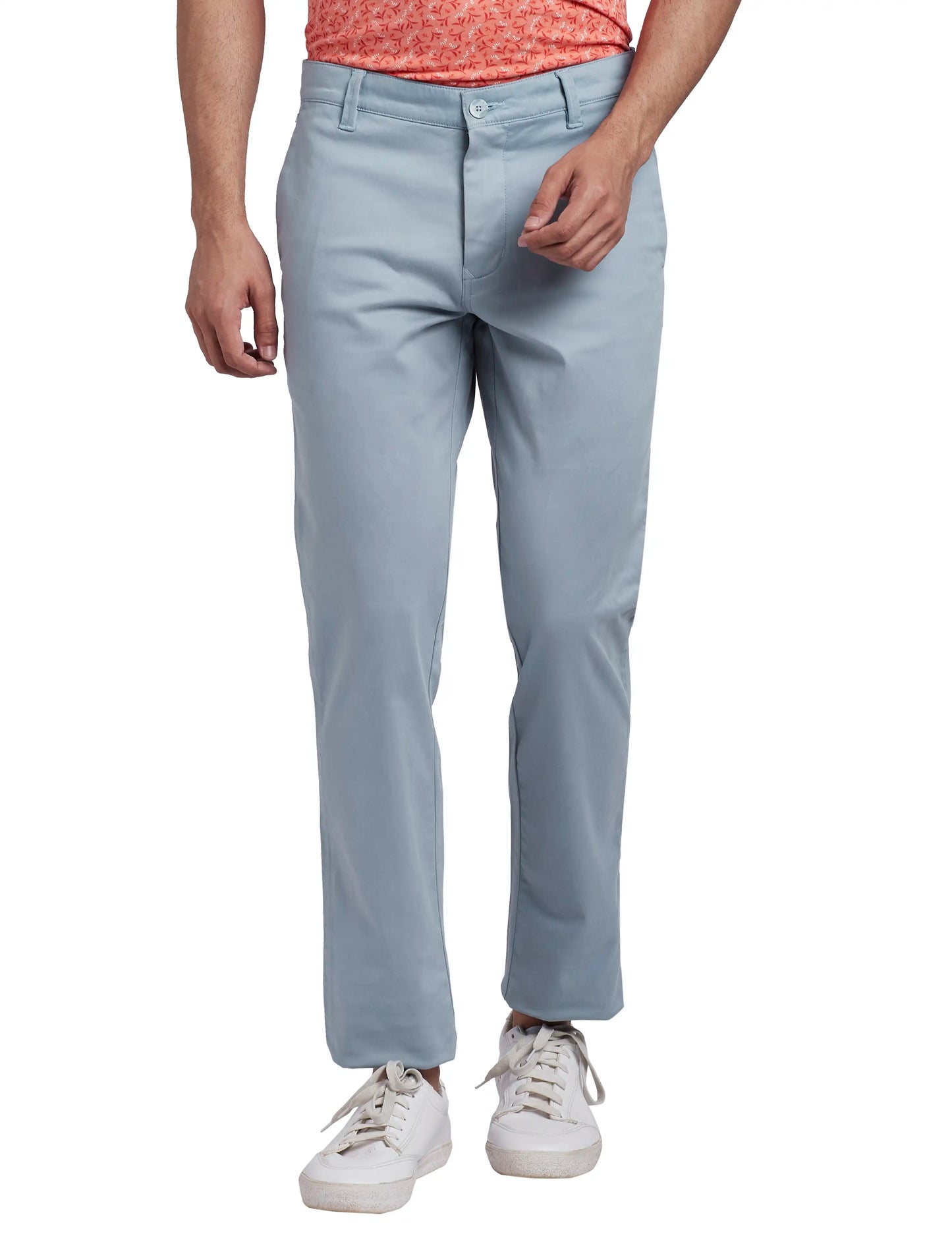 Men Super Slim Fit Dark Violet Chinos
